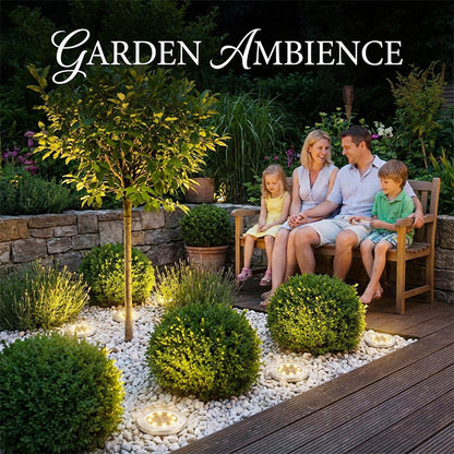 8-LED Solar Ground Lights for Outdoor Gardens