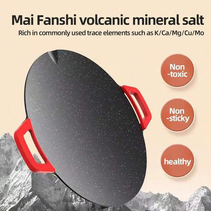 🍳 AORAN Large Round Electric Griddle Pan
