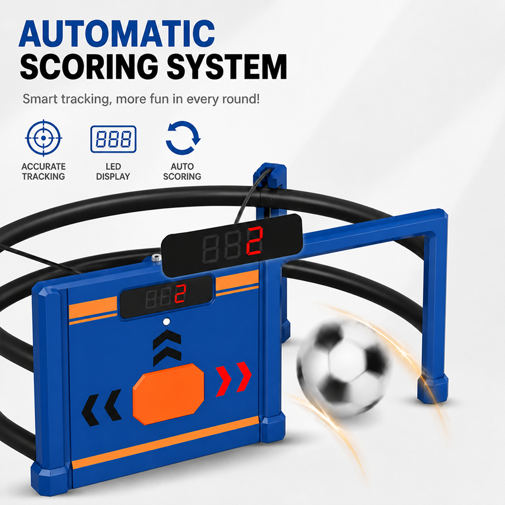 ⚽Soccer Round-About Interactive Soccer Training Game with Auto Scoring, LED Lights & Projector – Indoor & Outdoor Soccer Toy for Kids🌟