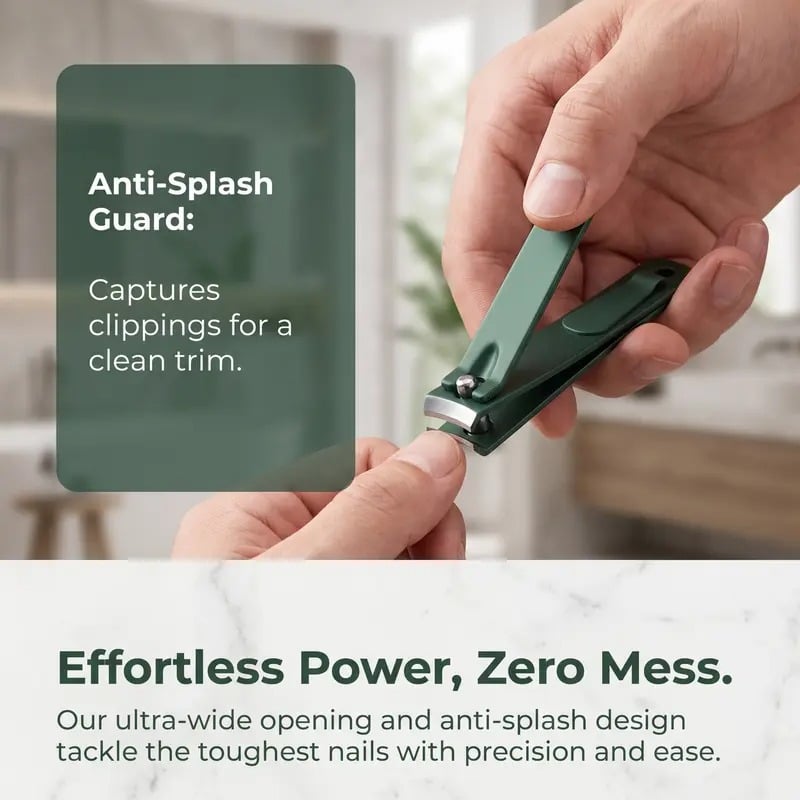Foldable Magnifying Nail Clippers for Seniors & Thick Nails