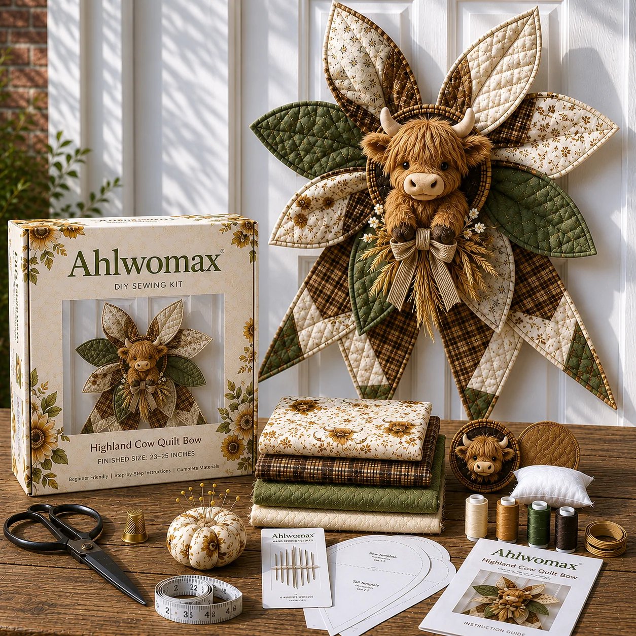 🔥HOT SALE🔥 Last Day 50% OFF - Large Patchwork Bow Sewing Kit