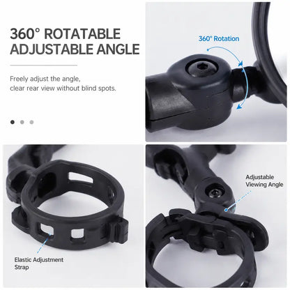2 Counts, Bicycle Handlebar Convex Rearview Mirror