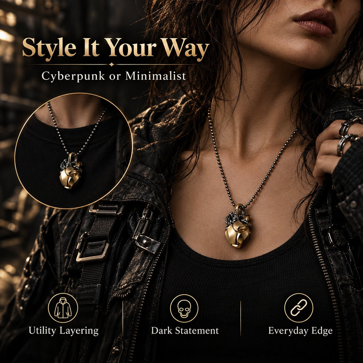 Industrial Mechanical Kinetic Pendant — Living Steampunk Art