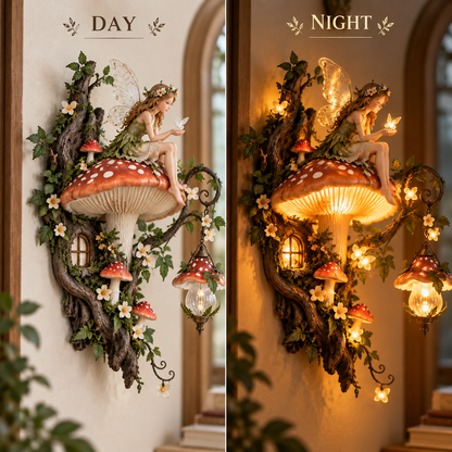 ⏰Limited Stock 50% OFF - 🧚✨ Enchanted Mushroom Fairy Wall Light 🍄🌿