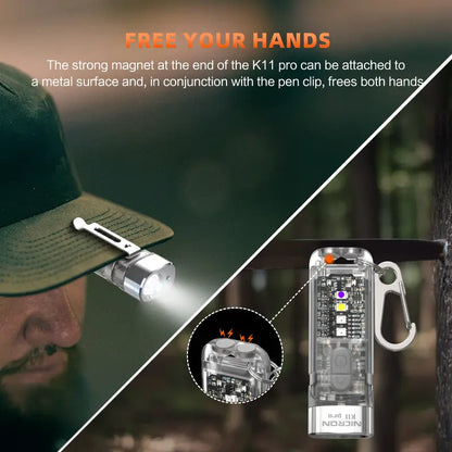 🔦Summervibe Nicron K11 Pro Magnetic Keychain Flashlight
