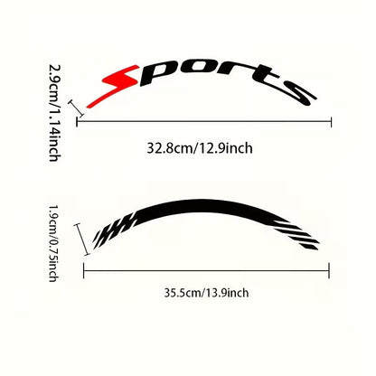 4Pcs 3D Car Tire Stickers – Waterproof Universal Wheel Decals | Motorcycle Auto Exterior Accessories