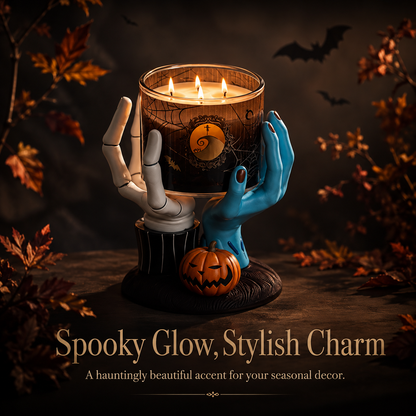 The Nightmare Before Christmas Jack Skellington & Sally Hands Candle Holder