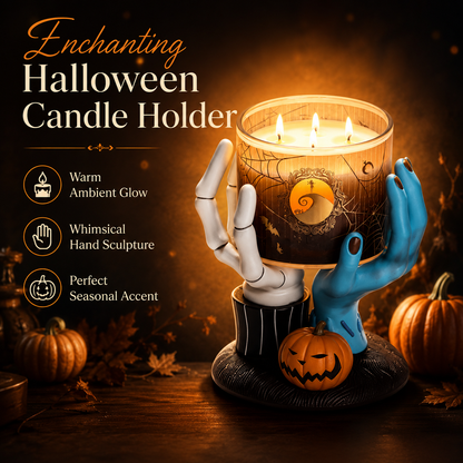 The Nightmare Before Christmas Jack Skellington & Sally Hands Candle Holder
