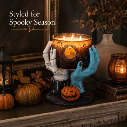 The Nightmare Before Christmas Jack Skellington & Sally Hands Candle Holder