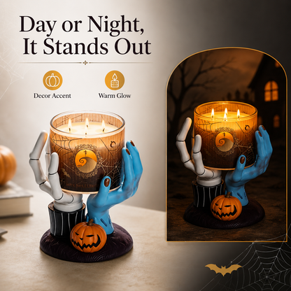 The Nightmare Before Christmas Jack Skellington & Sally Hands Candle Holder