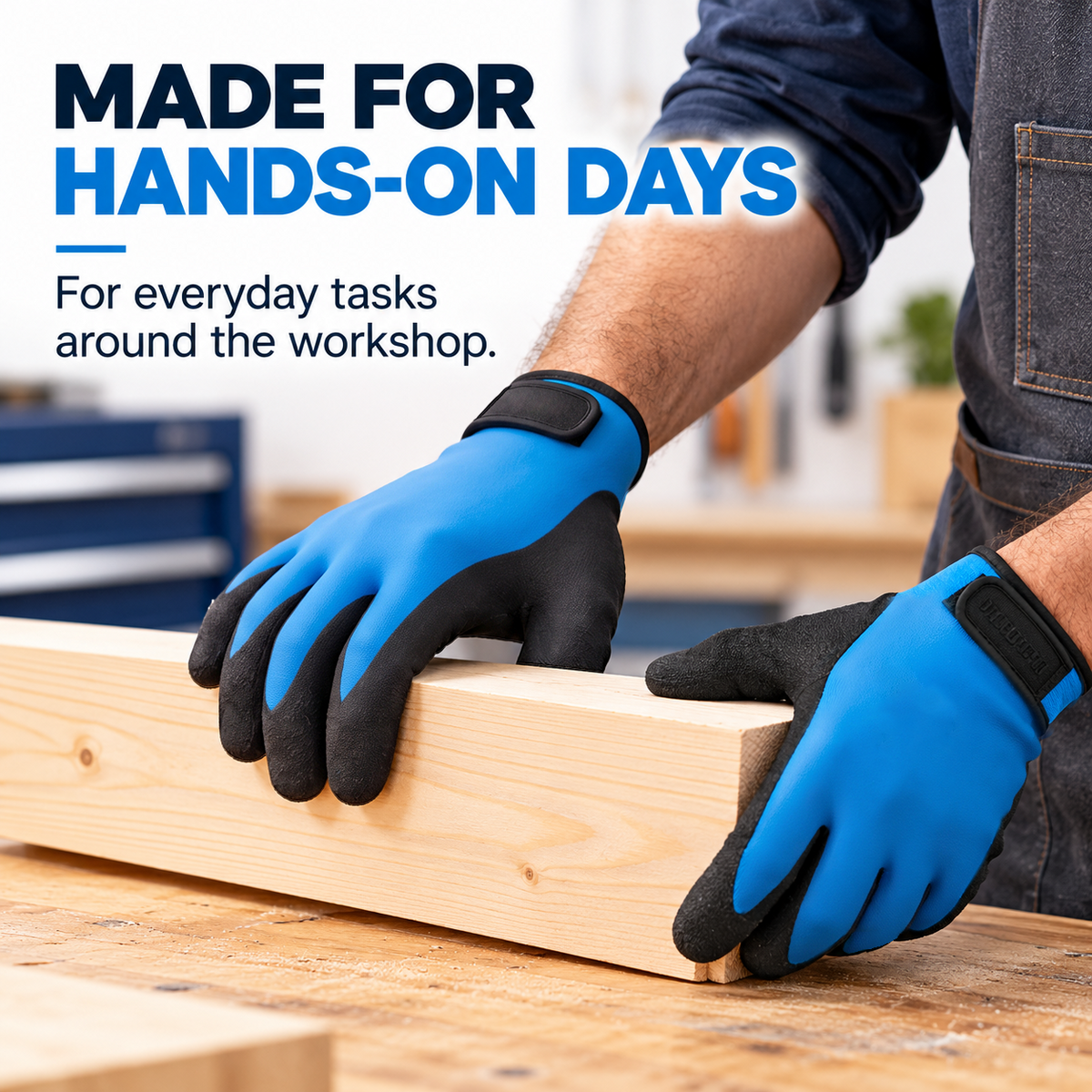 🧤🔧 Adjustable Grip Work Gloves – Secure Fit for Workshop, Garden & Everyday Tasks