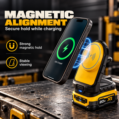 DEWALT 2-in-1 Magnetic Wireless Charger for Phone & Apple Watch