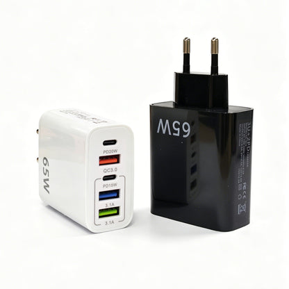 ⚡65W 5-Port Fast Charger｜PD QC Multi USB C Wall Charger
