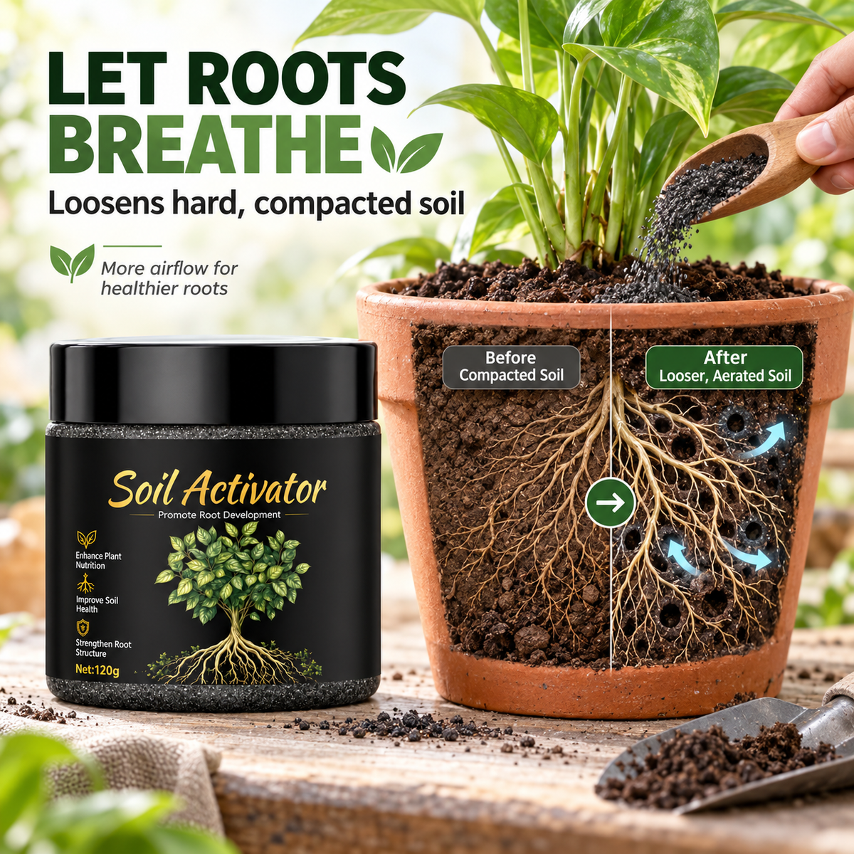 All-in-One Organic Soil Activator for Thriving Roots & Lush Greenery