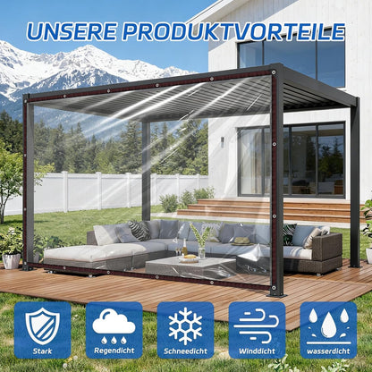 ⏰Limited Stock 49% OFF🌞💦🌊 Transparent Outdoor Protection System—Outdoor Cover with Metal Grommets💧