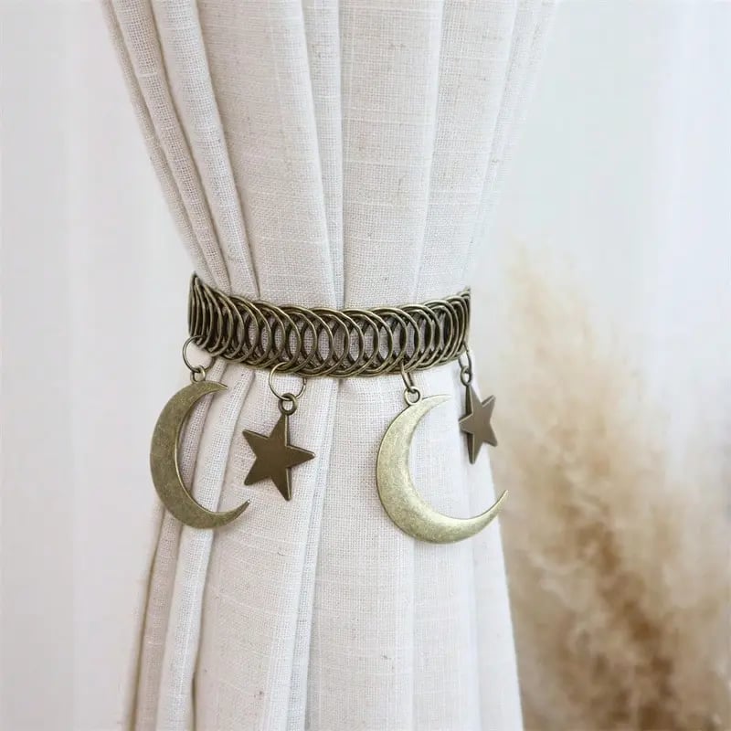 ✨40% OFF🌙Vintage Celestial Star & Moon Curtain Tiebacks
