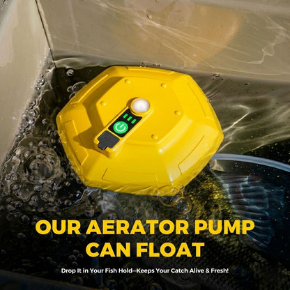 💯🎁 49% OFF🔥Portable Bait Aerator Pump, Floating Oxygen Bubbler with Rechargeable Battery, Compact Design for Buckets and Transport