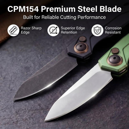 🔪✨ CPM154 Steel Compact Folding Knife | Premium EDC & Outdoor Utility Knife ⛺🎒