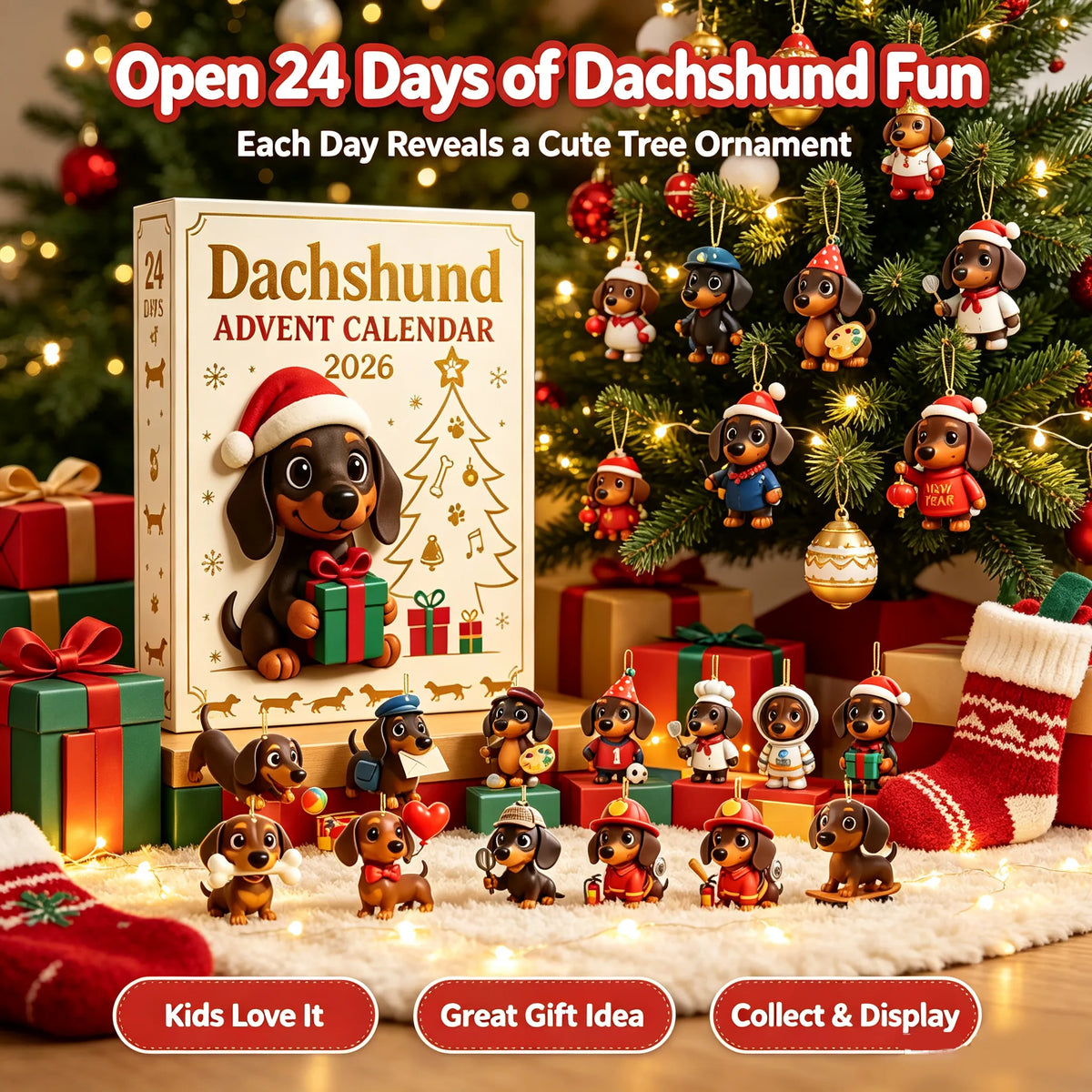 24-Day Dachshund Ornament Advent Calendar (2026 Edition)