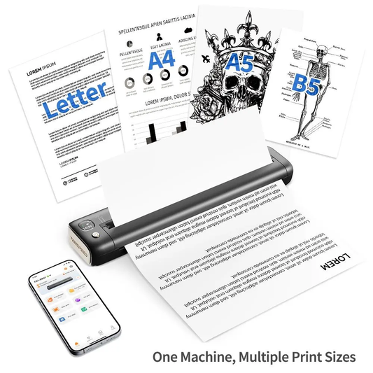 Portable Instant Print Wireless Inkless Mobile Label Printer