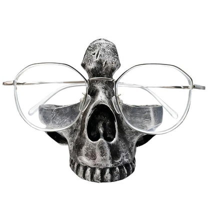 💀🕯️Skull Multi-Function Tray | Gothic Glasses & Key Holder, Desk Organizer with Edge