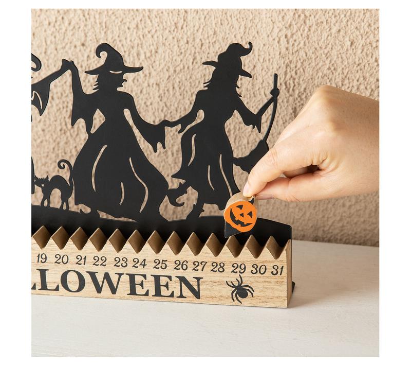 💪Hot Sale! 🔥50% OFF - ✨🎃Glitzhome 18"L Halloween Dancing Witch Countdown Table Sign