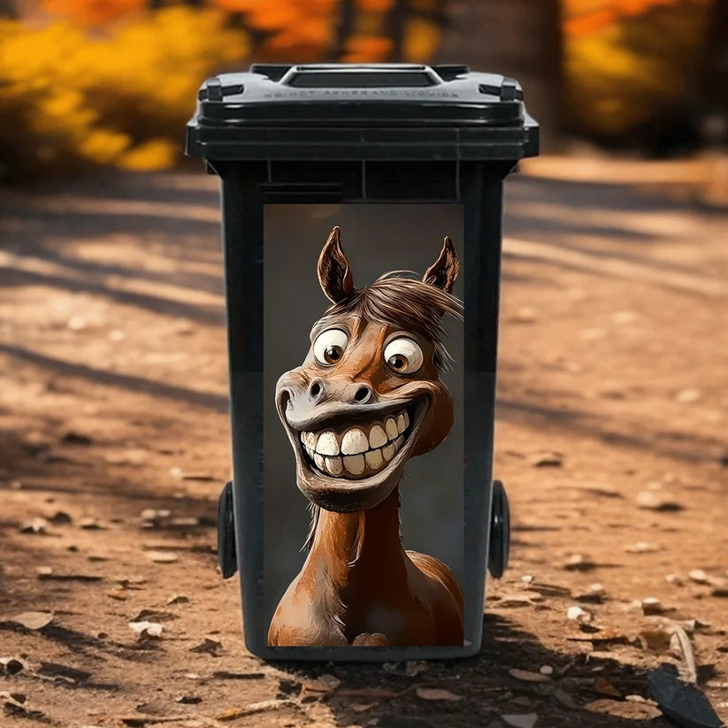 🔥2026 Hot Sale! Creative Trash Can Sticker with Colourful Cartoon✨