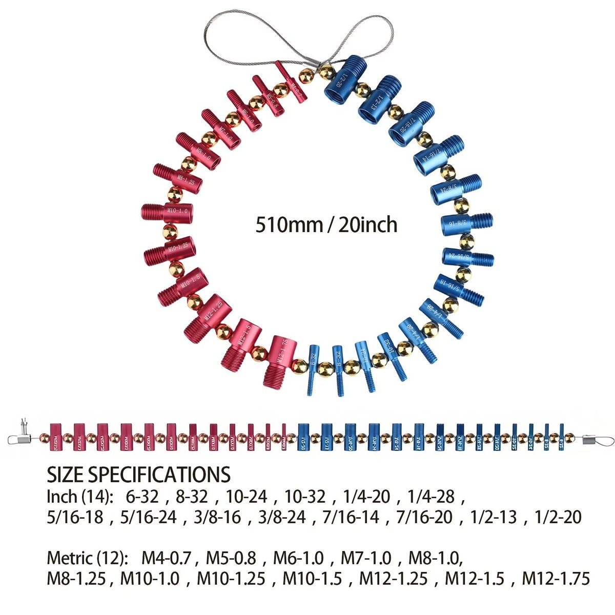 Detachable Nut & Bolt Size Gauge