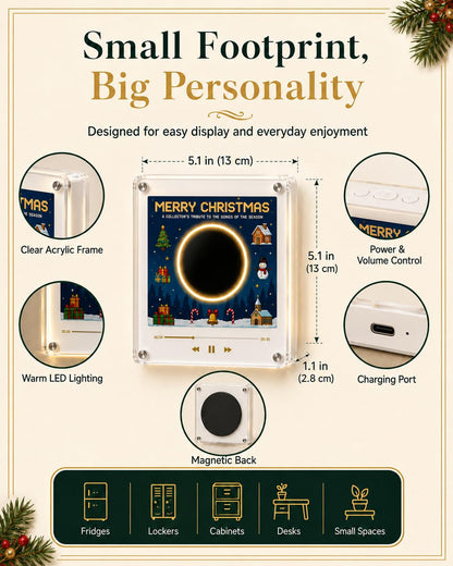 Christmas Vinyl Player Fridge Record NFC Magnetic Music Box Set