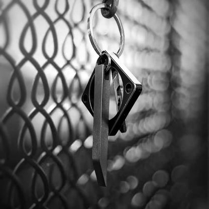 Heavy Duty Keychain Prybar EDC Pry Bar for Every Day Carry Small Stainless Steel or Titanium Key Chain Multitool Prybar for Keys
