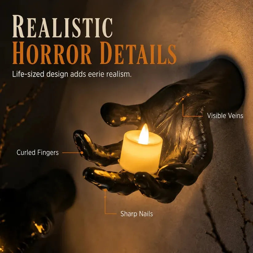 👻Gothic Hand Wall Candle Holders – 🎃Halloween Decor