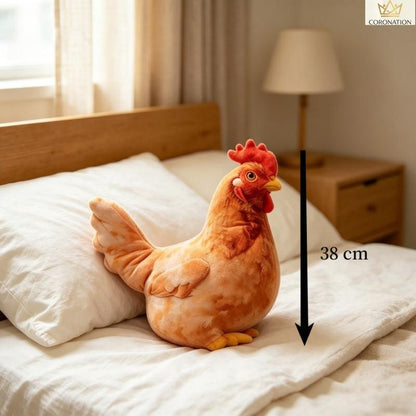 🐔Chicken-Shaped Plush Pillow - Cute Hen Stuffed Animal, Realistic Look Home Decorative Cushion🎁