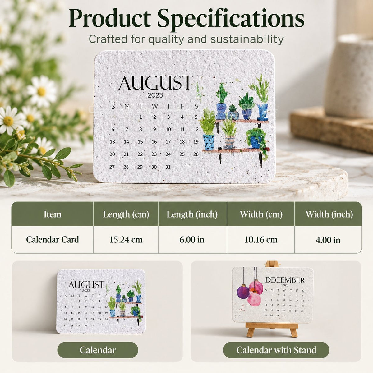 ✨Early Holiday Sale 45% OFF🌱Eco-Friendly Plantable “Timeless” Seed Calendar 2027