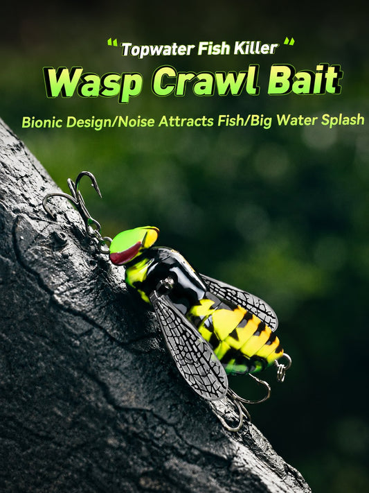 49% OFF – 🐝 Bionic Wasp Topwater Lure That Triggers Explosive Strikes
