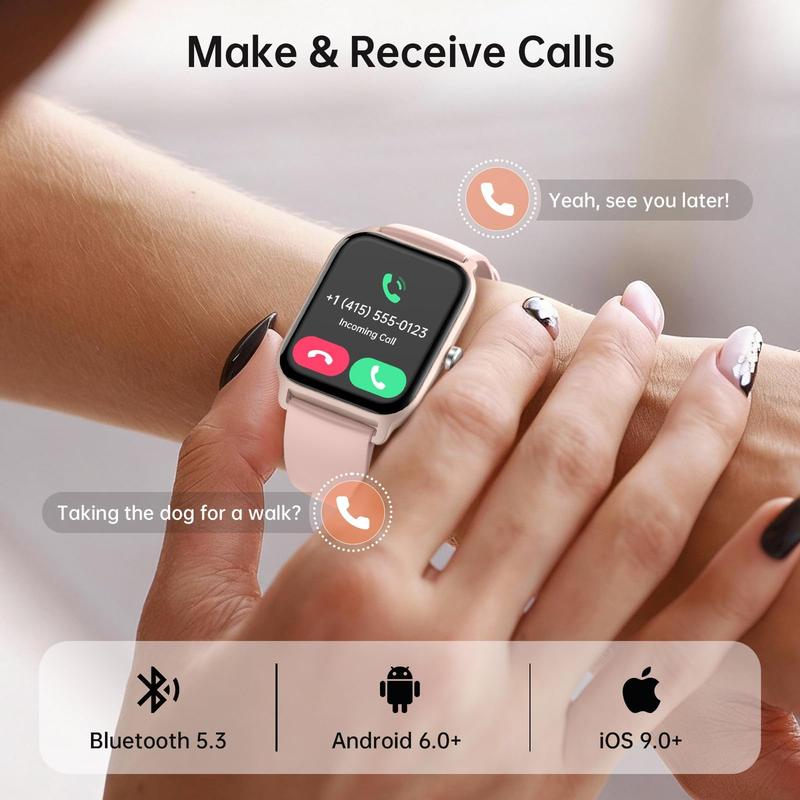 ⌚ Smart Touchscreen Fitness Watch – Steps, Alerts & Music Control