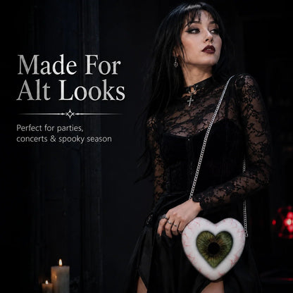 🔥Last Day 50% OFF 🖤👁 Gothic Heart Eye Statement Crossbody Bag