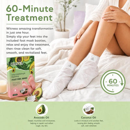 🎉2026 HOT SALE🎉💞50K+ SOLD! 🦶🌿Foot Peel Mask for Dry & Rough Feet | 60‑Minute Nourishing Foot Care 🙌💚