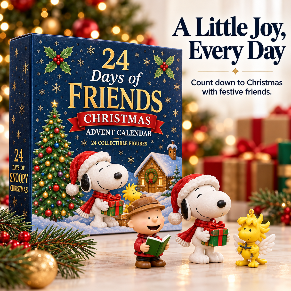24 Days of Friends Christmas Advent Calendar gift box and festive mini figures