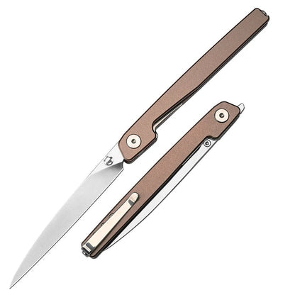 🔥Last Day Sale 50% OFF🎉Lanky Liner Lock Front Flipper Knife Black Aluminum Handle