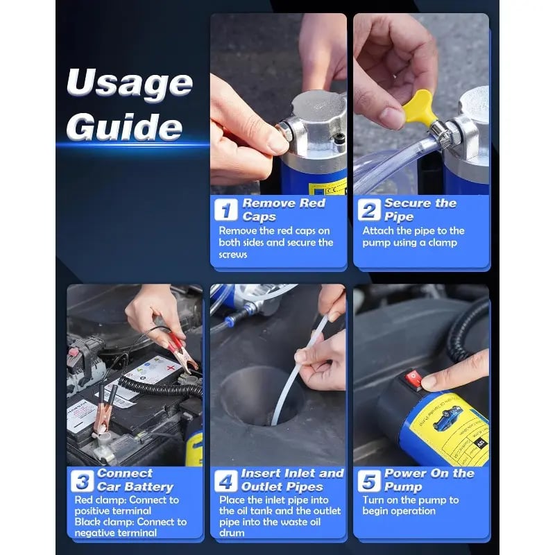 ⚡️ 35% OFF | 12V/24V Oil Extractor Pump – Fast Engine Oil Change Tool
