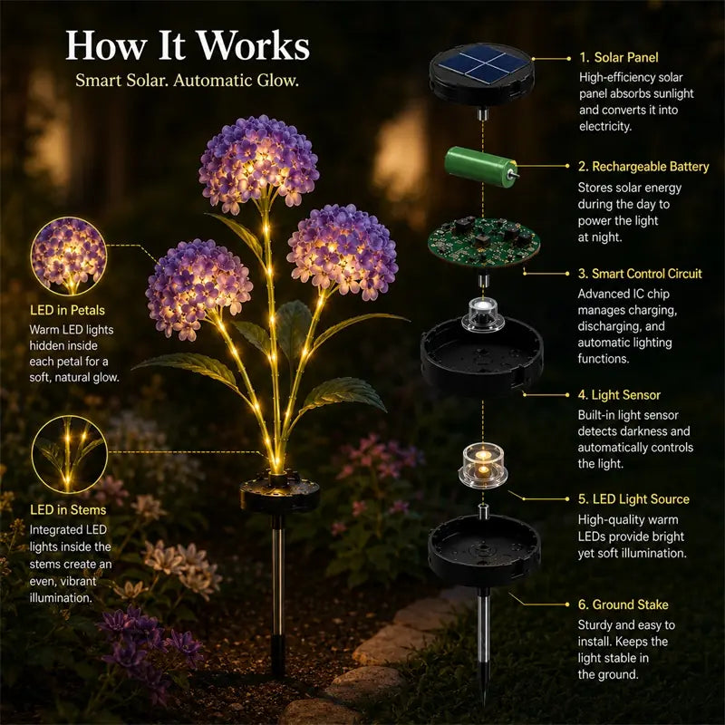 ✨Nature Inspired Floral Solar Garden Pathway Lighting
