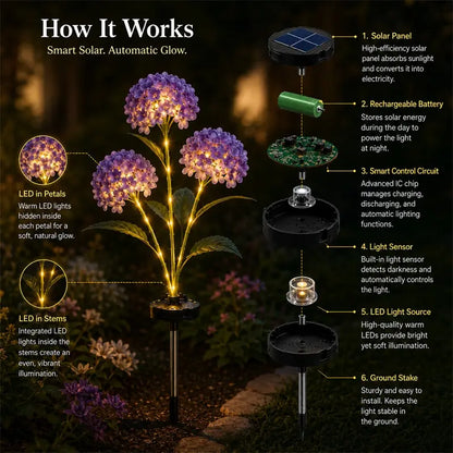 ✨Nature Inspired Floral Solar Garden Pathway Lighting