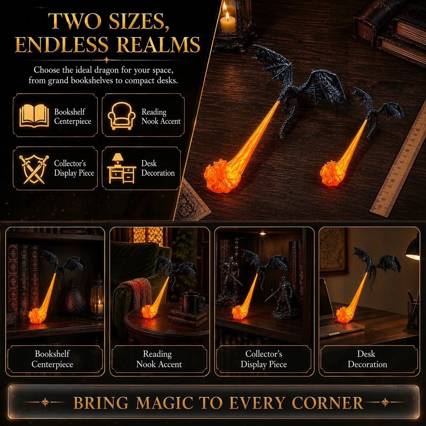 🔥LAST DAY 60% OFF🎁Flying Dragon Bookshelf Light 2026