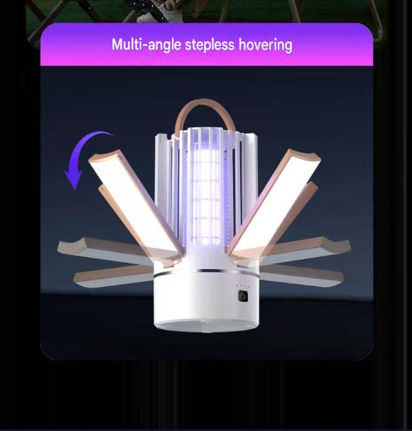 🏕️ 3-in-1 Rechargeable Camping Bug Zapper Light