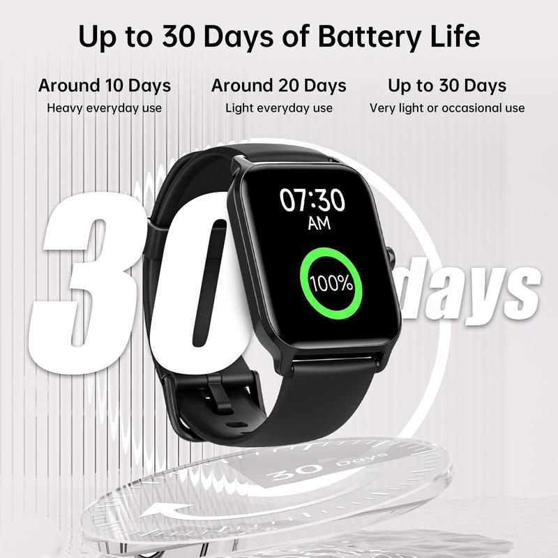 ⌚ Smart Touchscreen Fitness Watch – Steps, Alerts & Music Control