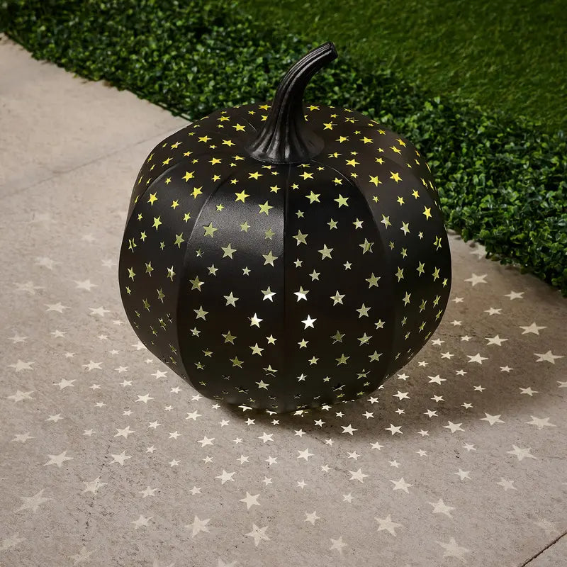 🎃✨ Light-Up Stargazer Metal Pumpkin – Magical Indoor & Outdoor Fall Decor