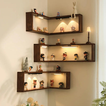 Floating Design Corner Wall Shelf Set📚