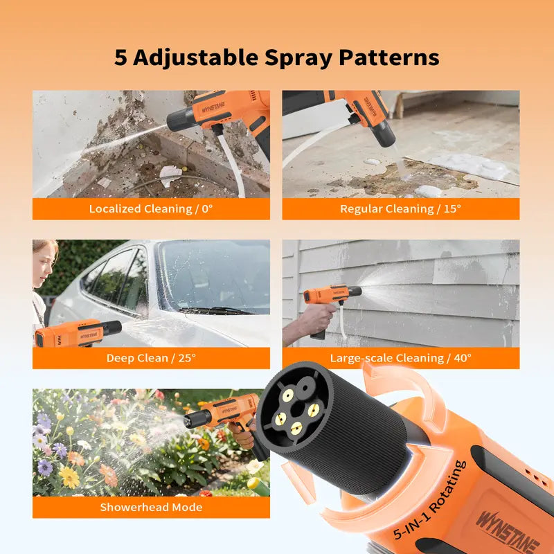 💦 WYNSTANE Portable Foldable Cordless Pressure Washer 🚗✨