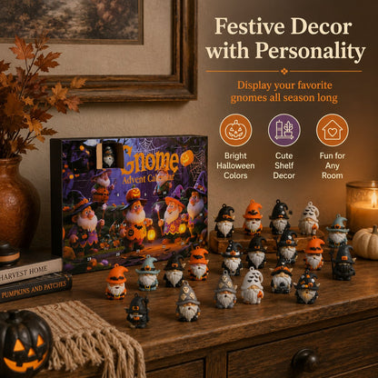 🎃 Hot Sale 50% OFF - 24 Days of Halloween Gnome Surprise Figures Advent Calendar Box