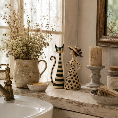 🔥Hot Sale 50% OFF🔥 - Vintage Cat & Lady Sculptures